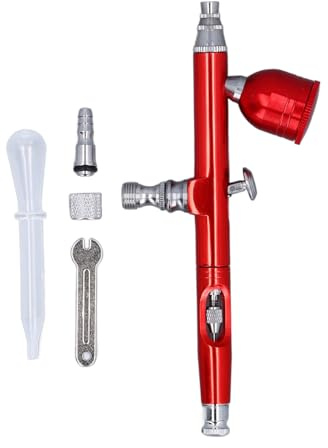 Airbrush Gun Paint Spray Gun 0.3mm Nozzle 6cc Cup Adjustable Uniform Spraying for Model Painting Furniture Repair Aluminum Copper