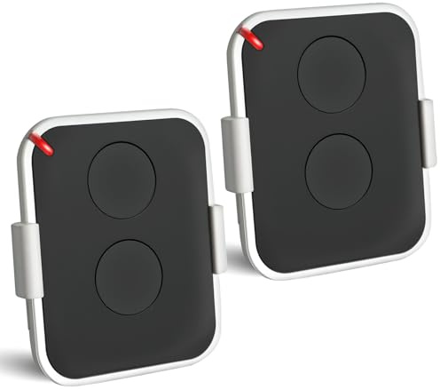 433.92 MHz Garage Door Remote, 2 PCS Garage Door Opener Remote Control, 2 channels, Compatible with ON2E, ON4E, ON1E Rolling Code