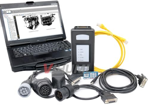 for Perkins Ethernet EST Diagnostic Tool with Software Multifunctional Diagnostic Device Communication Adapter3 27610402 (Ethernet with Laptop(CF53))