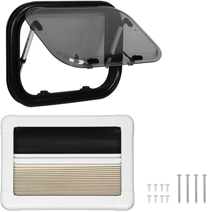 RV Push Out Fenêtre 500 mm 350 mm Sunshade Verre acrylique Verre 75 ° Angle d'angle ANGIDE CAMPATEURS