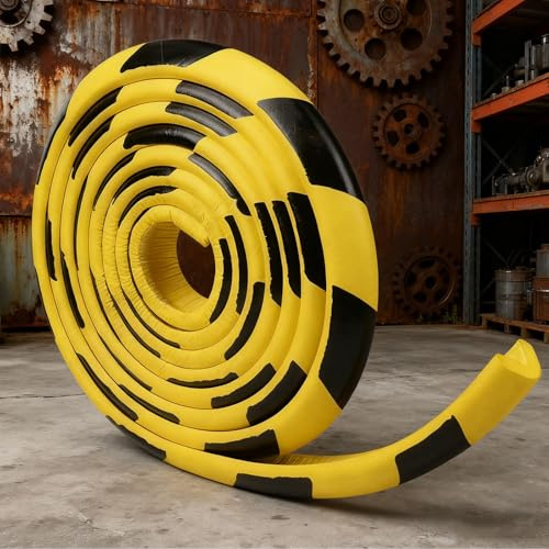 Kantenschutzprofil aus L-Schaumstoff-NBR-Gummi, Kantenschutz Selbstklebend, Eckschutzprofil for Garage, Lager, Fabrikwand-Eckschutz(5m/16.4ft)
