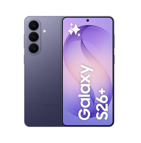 Samsung Galaxy S26+ AI Phone, Customised AP Processor, 50 MP Camera, 12 GB Memory, 256 GB Storage, 4900 mAh Battery, Galaxy AI, Cobalt Violet, 3 Year Extended Warranty (UK Version)