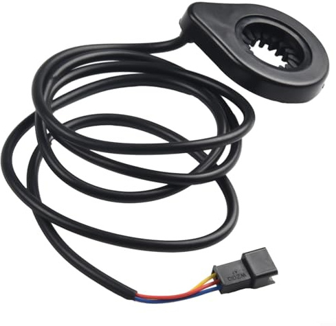 Honseadek Elektrischer Pedalassistenz-Sensor, 12 Magnete, Dual-Hall-PAS-Sensor für E-Bikes, für Fahrradpedal-Unterstützungsmodul mit 1 m Kabel, kompatibel mit den meisten (1 Stück)