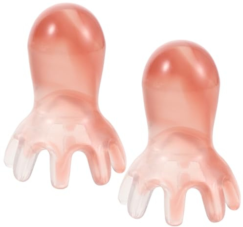 Ipetboom 2 Stück pack Manueller Kopfhautmassagekamm Oktopus Design Mittlere Größe Sanfte Pinke Farbe Mehrpunktstimuliert Leicht und Kompakt für Reise und Entspannung