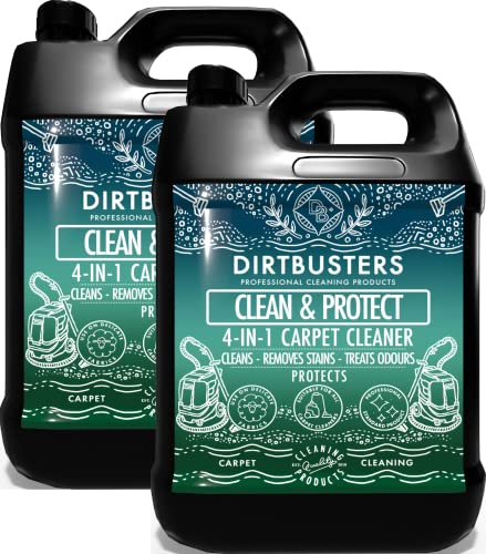 Dirtbusters Carpet Cleaner Shampoo, Clean & Protect Carpet Cleaning Solution with Stain Protection & Odour Treatment (10L)