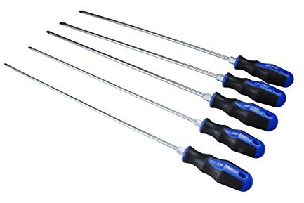 US PRO Lot de 5 tournevis extra long 450 mm à fente Phillips pozidriv lame plate B1534