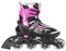 RAVEN Profession 2in1 Schlittschuhe Inlineskates Inliner für Kinder und Erwachsene verstellbar (Black/Pink, 31-35 (20,5cm-23cm))