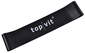 top vit Loops Fitnessband aus Latex I Widerstandsbänder für Gymnastik, Fitness, Yoga, Pilates I Gymnastikband in schwarz (max. stark), 5 x 23 cm