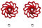 Elprico Bike Wheel, 2-TLG. Keramikscheibe Aluminiumlegierung Schaltwerk Führungsrolle Teil Zubehör für MTB-Bike(11T-rot)