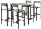 SoBuy Essgruppe Esstisch Set 5-teilig – Bartisch mit 4 Stühlen, platzsparendes Küchentisch Set für Esszimmer Balkon Garten – Kompakt & Modern für kleine Räume OGT14-HG