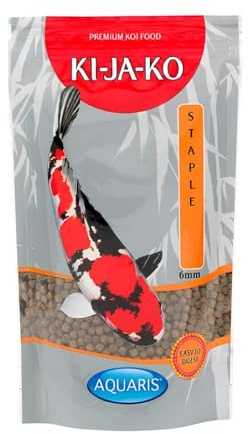 KI-JA-KO Staple Koi-foder 10 kg / 6 mm Flytande pelleter, helårsfoder med vitaminer & mineraler för optimal hälsa