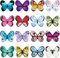 Lesezeichen Magnetisch 16 Stücke, Magnetische Lesezeichen Kinder Mädchen, Bookmark Lesezeichen Magnet Seiten Markierungen Verschiedene Buch Markierungen für Schüler Lesen, Lesezeichen Schmetterling