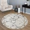 Paco Home Wohnzimmer-Teppiche Grau Gold Weich Marmor Optik Kurzflor mit vers. Designs, Grösse:160 cm Rund, Farbe:Gold 3