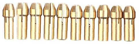 PiniceCore 10 Teile/Satz Bohrfutter Adapter 0.5mm-3,2mm Mini Bohrfutter Für Chuck Adapter Micro Collet Messing