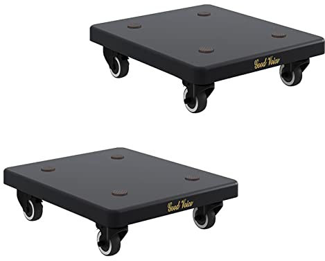 Kunovo Pied Enceinte Paire de Pieds D'enceinte avec Roues Verrouillables, Petits Supports D'enceintes pour Subwoofer/Enceintes Surround/Commercial/Home/cinéma, Mobilité Facile