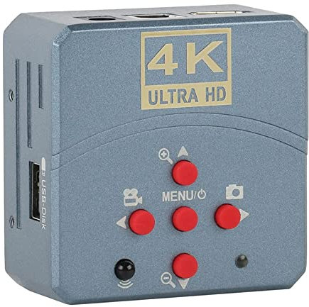 SATMW 23MP 4K 1080P Ultra HD USB HDMI Videocamera per microscopio Digitale e Obiettivo con Attacco C 300X con Luce anulare Regolabile a 56 LED