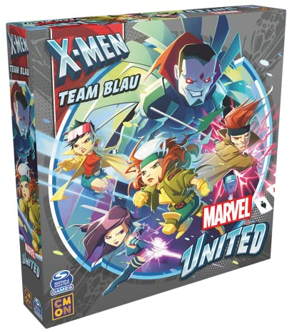 CMON, Marvel United: X-Men – Team Blau, Erweiterung, Familienspiel, Brettspiel, 1-7 Spieler, Ab 10+ Jahren, 40 Minuten, Deutsch