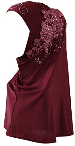 liaddkv Hijab Shawl Loop Crepe Slip ziehen Sie das Kopftuch über dem doppelten Schal New Order Baseball Cap