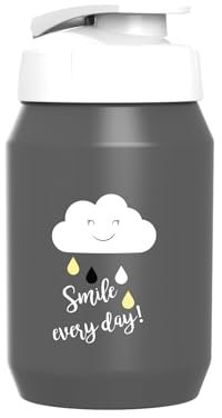 BOBIKE 8649400005 Bidón Botella One de Agua para niños sin BPA con Capacidad 450ml y tapón Shaker en Color Gris Nardo/Blanco
