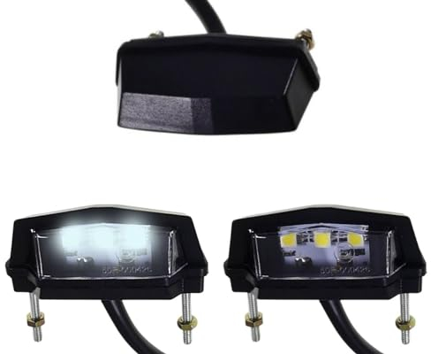 2EXTREME Universelle LED-Kennzeichenbeleuchtung 57x30x20mm – E-Geprüft, 12V, 3 LEDs, Schwarz, Wasserdicht – Einfach Montierbar für Auto, Motorrad, Quad, Roller, Mofa, Moped, E Scooter, ERoller