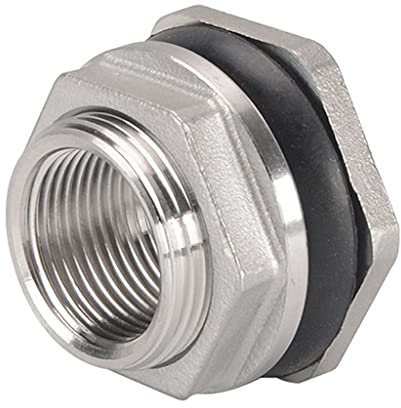 OURECO Edelstahl-Wassertank-Verbindung, Weibliche Rohr Einzel Armaturen Mutter Jointer 1/4'' 3/8'' 1/2'' 3/4'' 1'' 1-1/4'' 1-1/2'' 2''/2Inch
