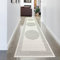 CARPETIA Wohnzimmer-Teppich modern orientalisch elegant glänzend Läufer lang Orient Kurzflor Flur Diele Korridor Creme grau 80x300 cm