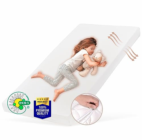 Kids Collective Kindermatratze SMART, Babymatratze 90x200 cm mit abnehmbarem Bezug, waschbar bei 60°C für Kinderbett, 200x90 cm, 8cm hoch, eco5 Zertifiziert, Körpergewicht bis 60kg