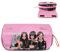 Swico Remado Kpop Marker Pen Organizer Big Storage Pen Pouch Bag Black and Pink for Office Supplies, Schwarz und Rosa, 8.1x3.1x3.5 inches, Cartoon