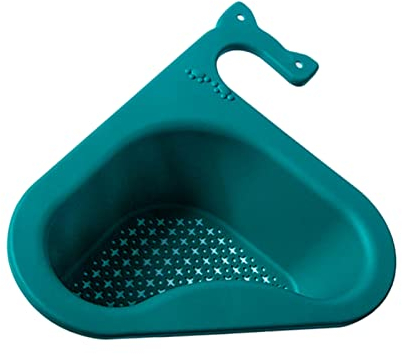 Holdes Colador para Fregadero, Estante de Drenaje, Filtro de colador para Colgar, Cesta de Drenaje de Cocina, Filtro Triangular para la Cocina, Cesta de colador, colador Triangular