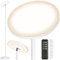 OUTON LED Dimmbar Deckenfluter 34W, Doppelte Seitenbeleuchtung Stehlampe Wohnzimmer, Tageslichtlampe Stehlampe mit Fernbedienung & Touch-Steuerung, 4 Farbtemperatur für Schlafzimmer Büro, Matt Weiß