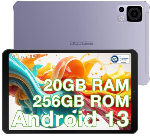 DOOGEE T20 Mini Pro Tablet Android 13, 2,3K FHD+ Tablet 8.4 Pollici, 20GB RAM 256GB ROM/TF 1TB, Tablet Gaming Octa Core, Batteria 5060mAh, 4G LTE/5G WiFi/BT5.0/GPS/Widevine L1/13MP Tablet