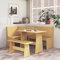Willood Eckbank Eckbankgruppe für Esszimmer Küche Reine 151 cm Honigbraun Massivholz Kiefer