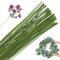POPOYU 100 unidades de alambre para floristería de 40 cm, 0,5 mm, color verde claro, alambre para flores, alambre fino para flores, alambre para flores artificiales, boda, ramo de decoración