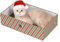 Conlun Cat Scratching Board with Box, Large Scratcher Box, Heavy-Duty Double-Sided Cardboard Scratch Pad, Interactive Holes & Mess-Free Bed Lounge for Indoor Cats, with Catnip (1-Pack, Large, Twill)