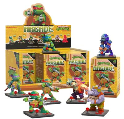 Mighty Jaxx Arcade: Teenage Mutant Ninja Turtles | Sealed Tray of 6 - Contains No Duplicates | Blind Box Collectible Figurines