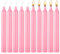 DAWRIS Lot de 10 bougies coniques de 10 x 1,5 cm de long, chandeliers roses, non parfumés, ne coulent pas et sans fumée pour dîner à la maison, fête, mariage, Halloween, église, Noël