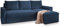 Masseno Ecksofa POTARO mit Schlaffunktion L-Form, Sofa mit Bettkasten, Wohnzimmersofa, Couch, Soffa, Bettsofa, Couchgarnitur- Blau, POSO 05