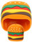 Uonlytech 1 Set Charging Head Protective Cover Charging Adapter Cute USB c Cable Case USB Charging Cable Protective Cover for Power Adapter Burger-shaped Charger Cord Plug Orange