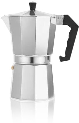 HOME SOLAZZIA Cafetera Italiana Aluminio, Cafetera Moka 6/9 / 12 Tazas (6 Tazas 300ML)