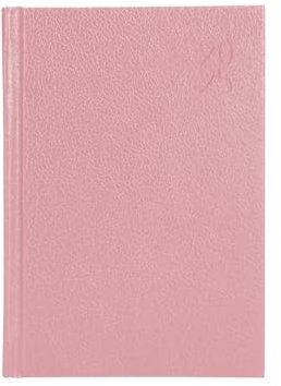 Agenda annuale 2025 DIN A5 rilegata giorno per pagina modello Corfu Liderpapel rosa nude con carta da 60 gr