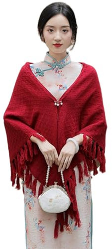 Cheongsam and Shawl, Republic of China Style Shawl Photo Attire for Women