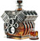 Bouteille de whisky à moteur V8 - En forme de moteur - Bouteille d'alcool - Carafe à whisky créative - Pour décoration de bar - Carafe à whisky personnalisée pour et les amateurs de voiture