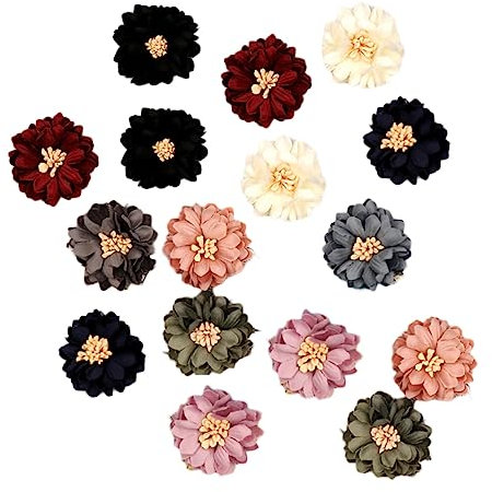 SHINEOFI 20piezas Accesorios De Crisantemo De Simulación Adornos para Manualidades Decoración De Zapatos y Botas Material para Ropa Color Marino