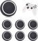 12 empuñaduras de silicona para el pulgar para mando de juegos, tapas de agarre analógicas antideslizantes compatibles con PS2, PS3, PS4, PS5 Series X/S, negro y blanco