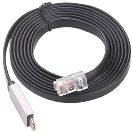 Cable de consola USB tipo C a RJ45, adaptador serie RS232 for enrutadores y conmutadores en Windows 7, 8, 10 y 11.