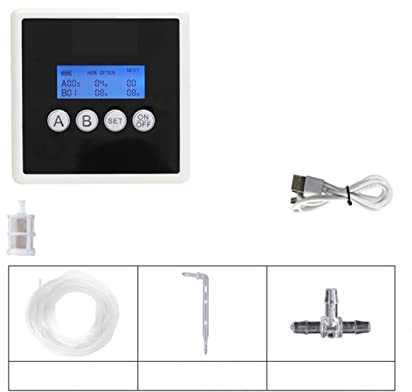 Tuyau Arrosage Intelligent Double Pompe Goutte À Goutte Irrigation Pompe À Eau Minuterie Système Jardin Plantes Automatique Contrôleur D'irrigation Dispositif D'arrosage(15pot Watering kits)