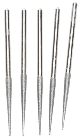 5pcs Bur Gravur Schnitzpolierglasbohrer 5pcs 3mm Schaftschleife Diamant Mahlen Zum Kopfpolieren