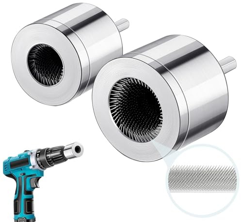 2PCS Copper Pipe Cleaner, 15+22mm Drill Tube Cleaning Brush, Upgraded Carbon Steel Efficient Pipe Cleaners Plumbing Pipe Deburring Tool for for Electric Drill Bit