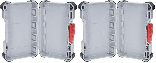 Bosch 1x Leere Pick and Click Aufbewahrungsbox (197 x 110,5 mm, Professional Zubehör Schraubendreher, Bohrschrauber) (Packung mit 2)