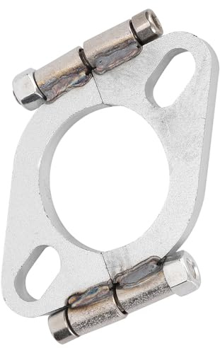 Walmeck Accesorio de Reparación de Brida de Escape Dividida Ovalada Plana de 2 Pulgadas para Acero con bajo Contenido de Carbono, Fácil de Colocar y Atornillar, Brida Ovalada de 4x2